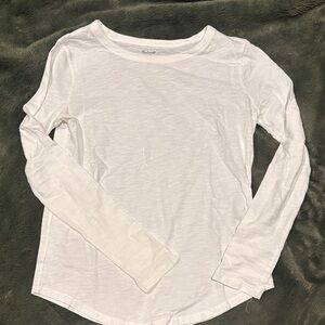 Madewell White Lightweight Long-Sleeve Tee